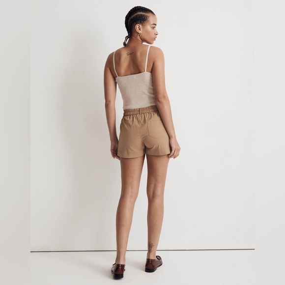 Madewell Shorts Women's Size Extra Small XS Khaki Zip-Front‎ Tapered High-Rise - Picture 9 of 10
